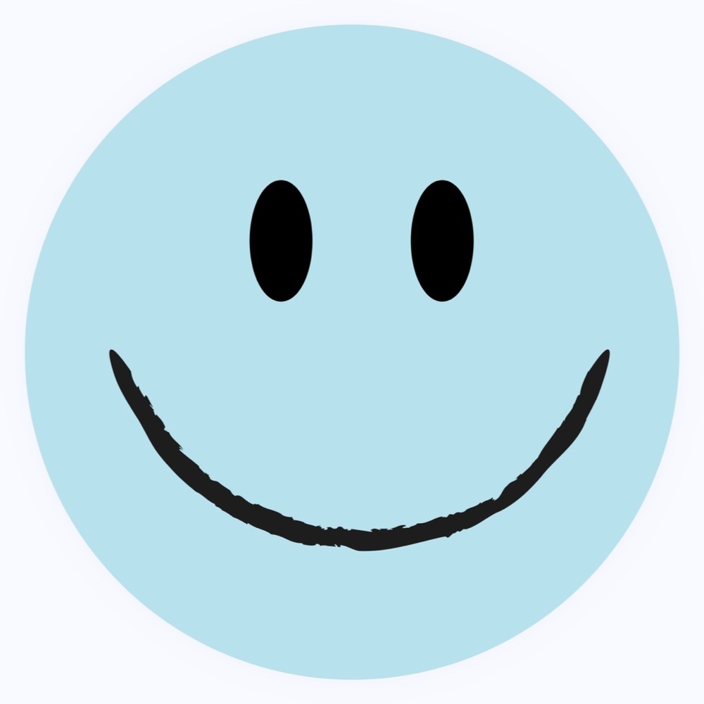 30 STICKERS - 2” ROUND - SMILE